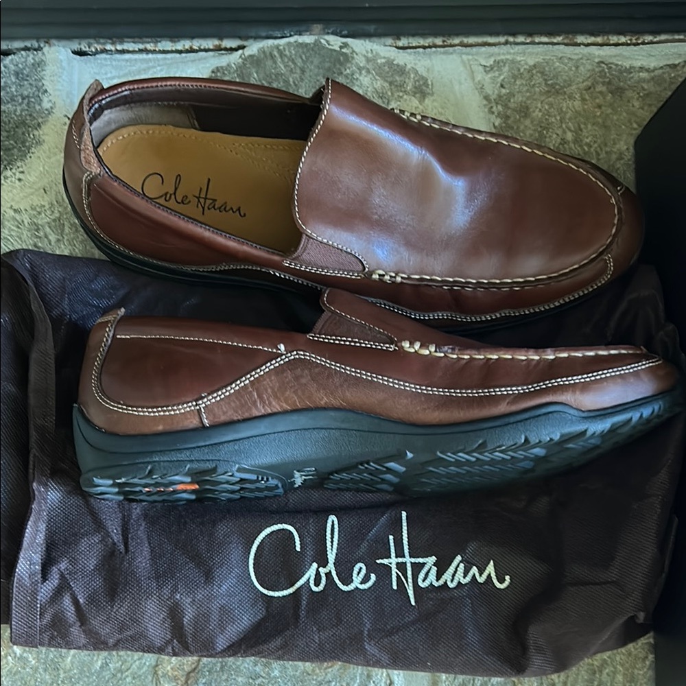 Cole Haan Brown Leather Loafers Slip-On